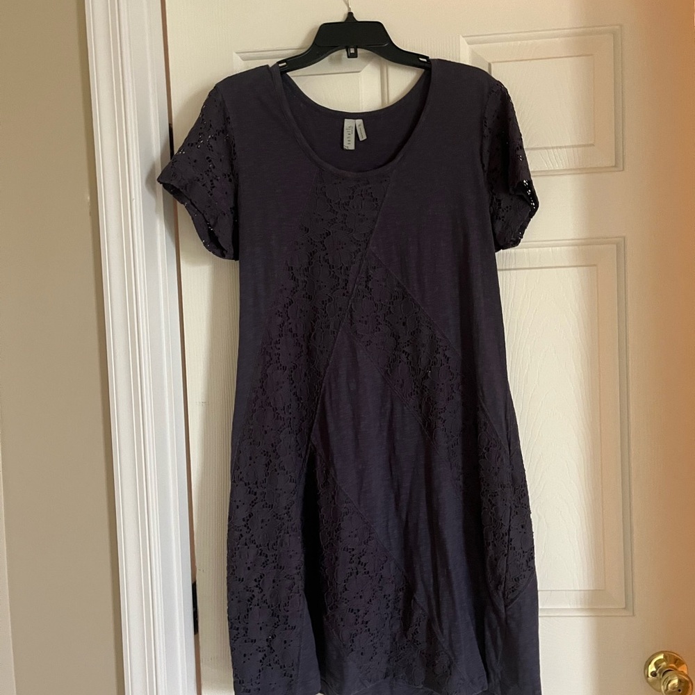 Elegant Purple Lace Dress